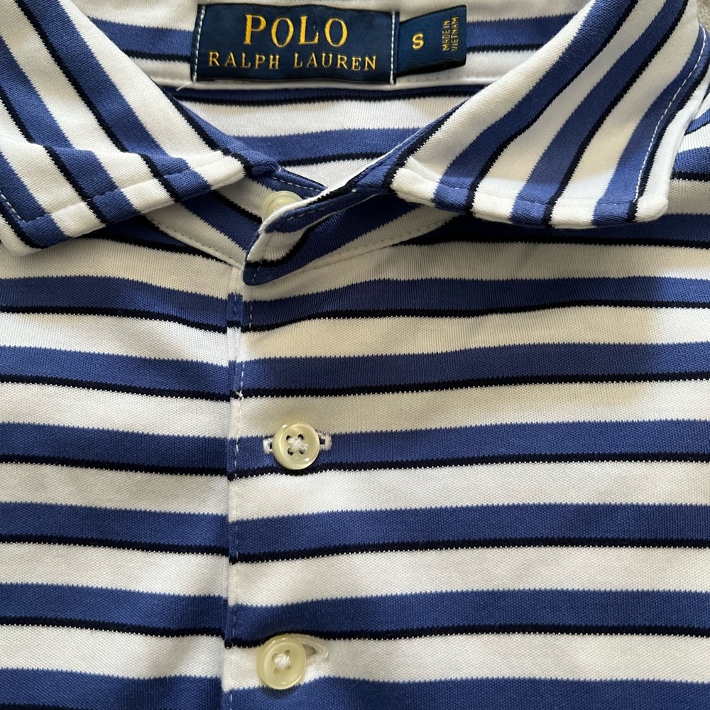 Beautiful blue and black stripe polo - Picture 2 of 2